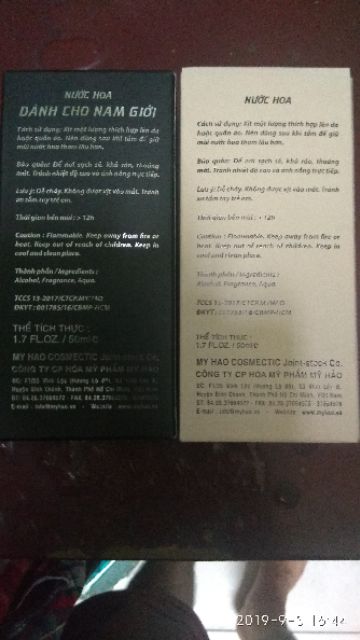 (50ml) Nước hoa Eki Mỹ Hảo 2 mùi cho nam và nữ. | Thế Giới Skin Care