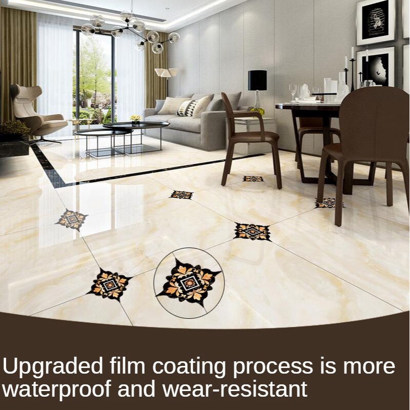 Set 18 Miếng Dán Tường / Sàn Nhà Bằng Pvc Chống Thấm Nước / Mài Mòn Trang Trí Nhà Cửa Thiết Kế Tiện Dụng