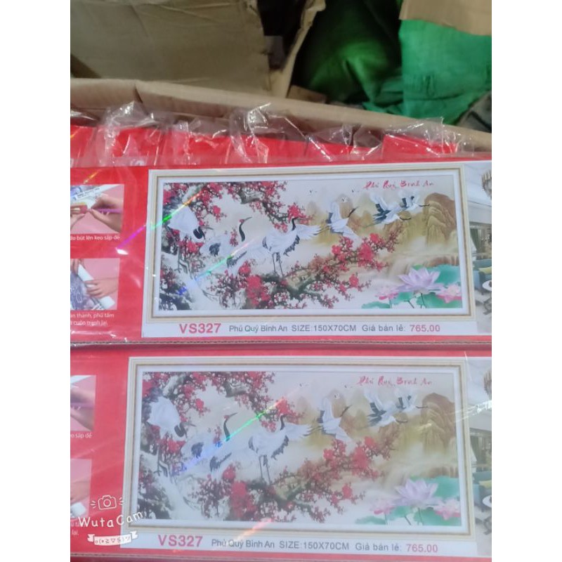 Tranh đính đá Phú Quý Bình An KT:150×70 cm -️ VS327