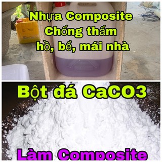 Combo 1kg nhựa Composite + 500gr bột đá tặng xúc tác làm Composite polyester