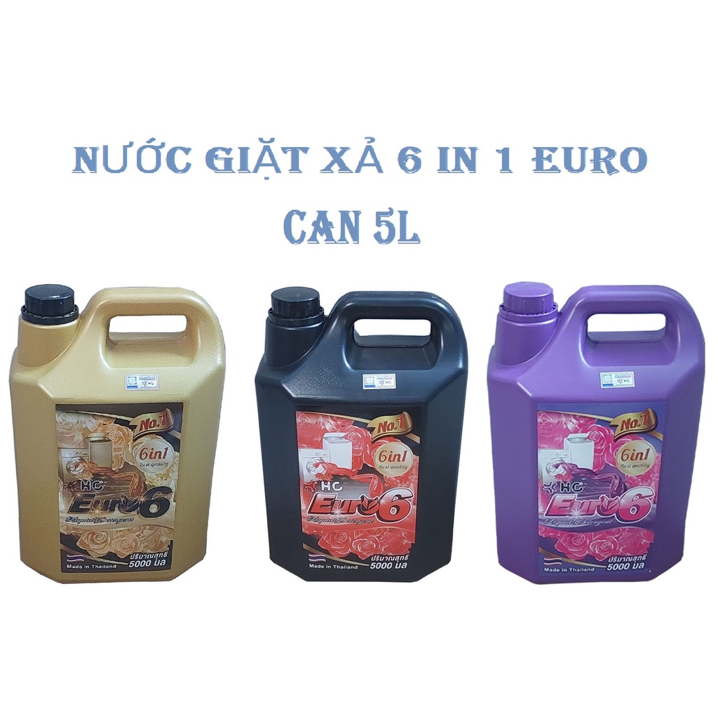 NƯỚC GIẶT HC EURO 6 IN 1 CAN 5000ML CHÍNH HÃNG THÁI LAN