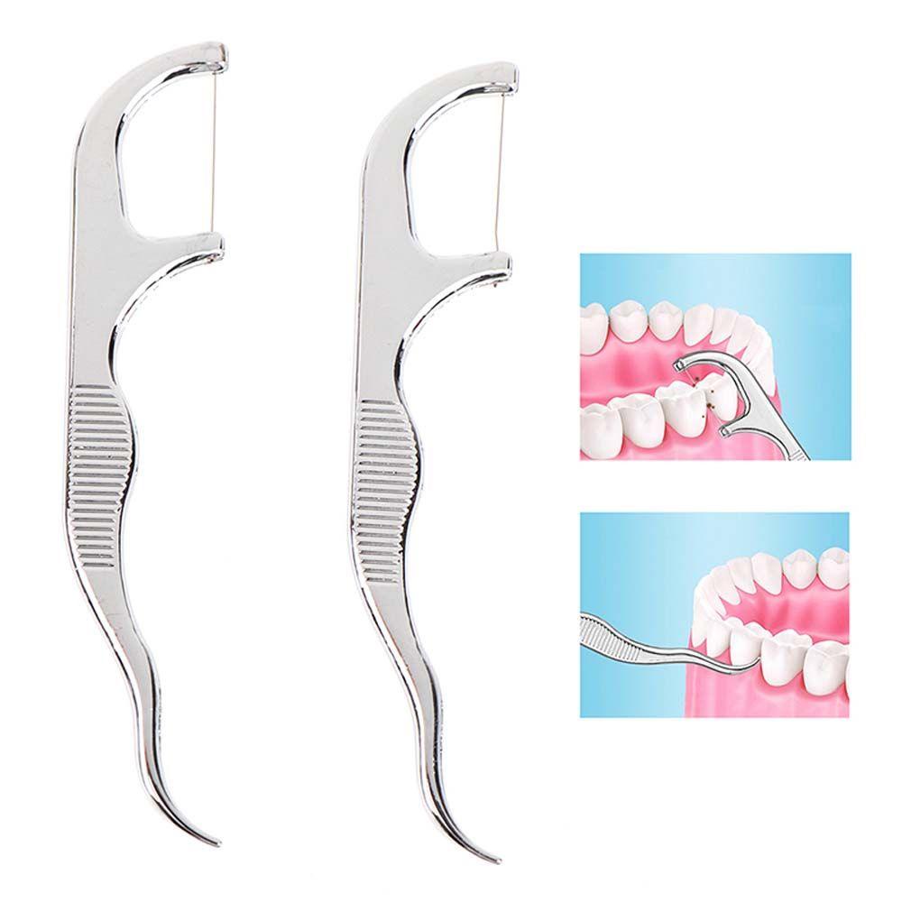 Dụng Cụ Chỉ Nha Khoa Bằng Thép Không Gỉ Gọn Nhẹ Chống Ẩm / Bụi Bẩn Vệ Sinh Răng Miệng
