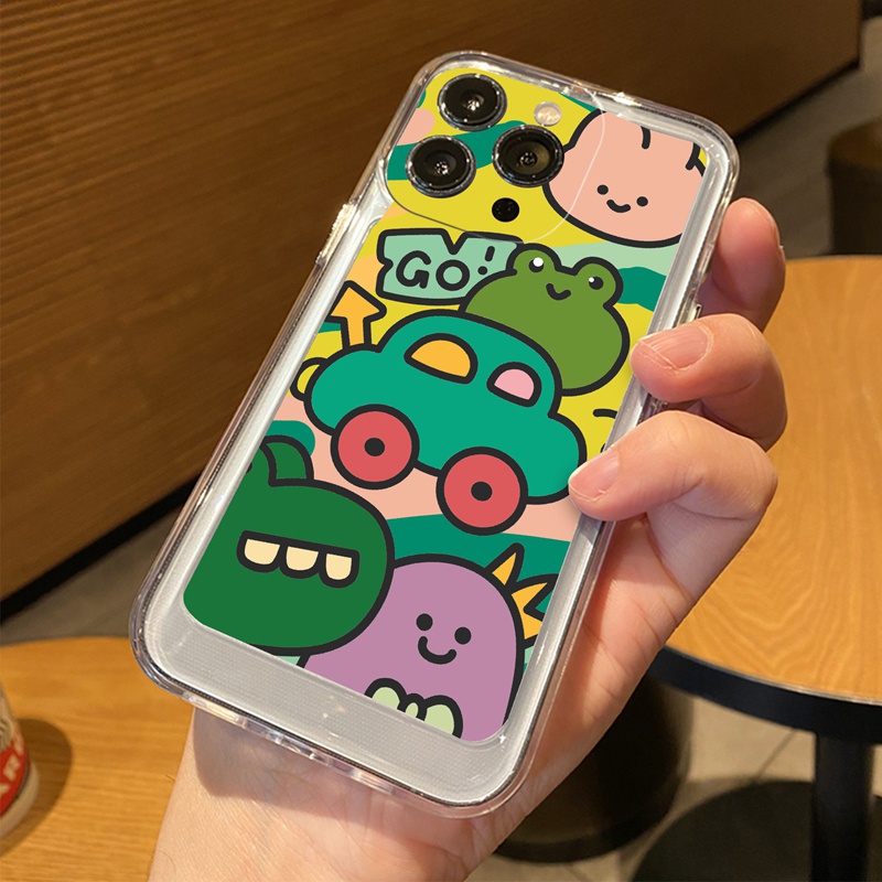 Suntaiho Ốp lưng iphone Ốp Điện Thoại mềm trong suốt in graffiti thích hợp cho iPhone 11 12 13 pro promax Xs Max XR 7 8 Plus