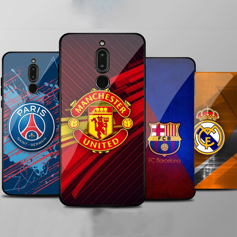 Ốp Lưng XIAOMI REDMI 8, 8A mặt kính cường lực cao cấp In hình Câu Lạc Bộ Bóng Đá