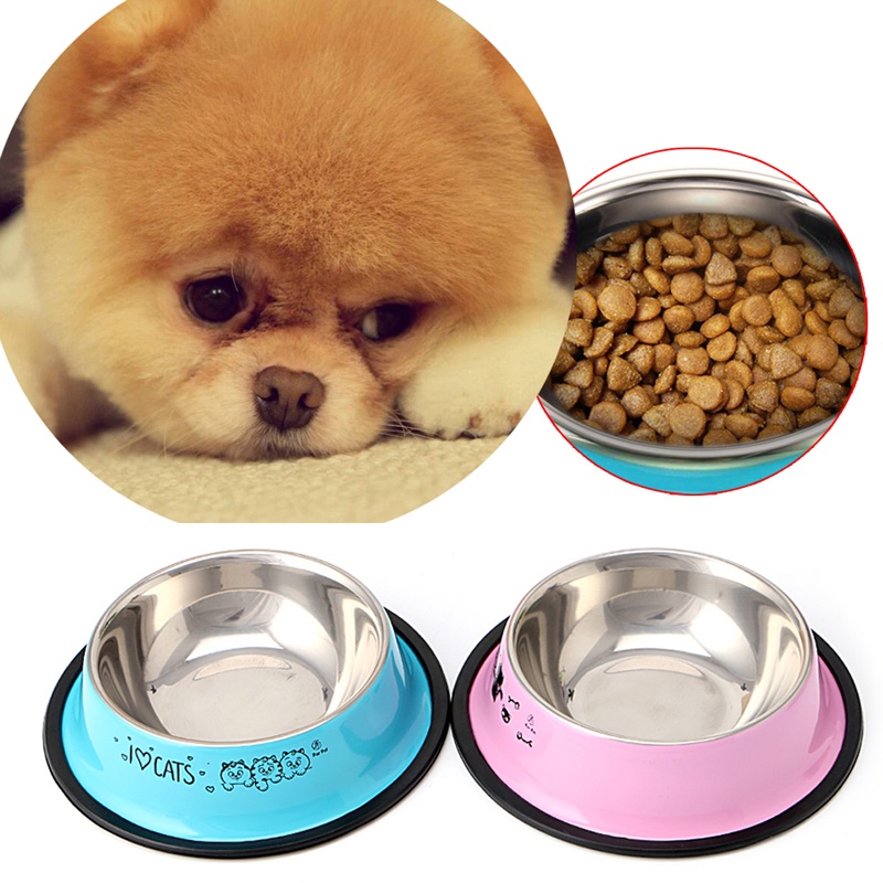 Tô Đựng Thức Ăn Cho Thú Cưng Bằng Thép Không Gỉ Chống Trượt