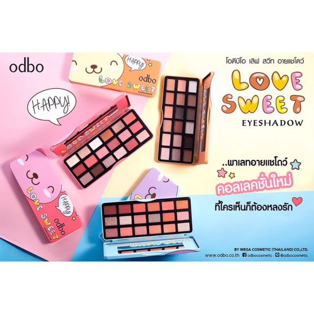 Bảng phấn mắt 18 ô màu Love Sweet Odbo