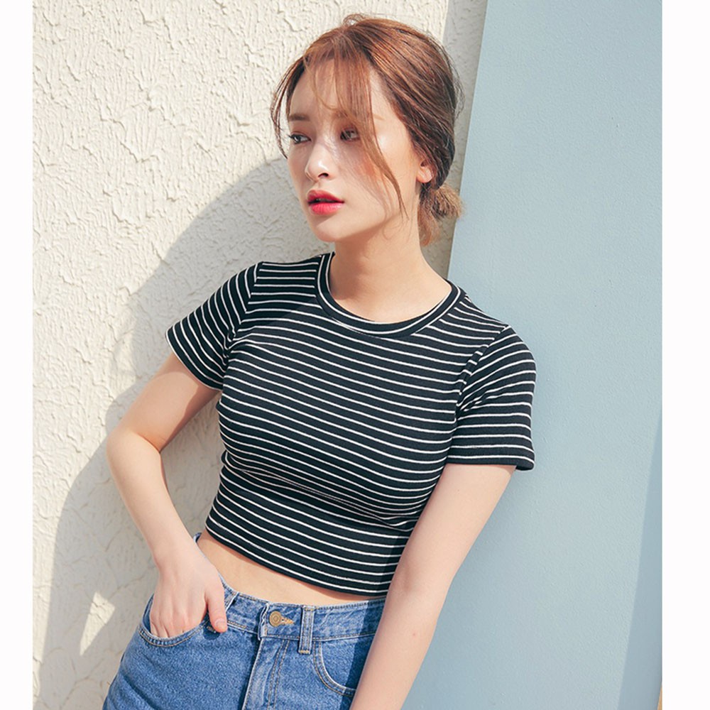 Áo crop top ôm body tôn dáng CT004