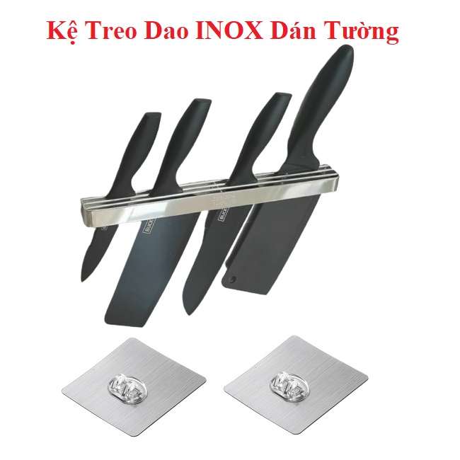 Kệ treo dao kéo inox 304 dán tường gạch men kích thước 30cm