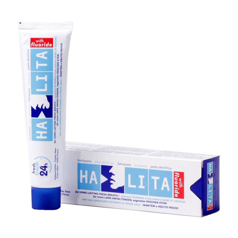 Halita Toothpaste With Fluoride Tuýp 75ml - Kem đánh răng chứa Flour loại trừ chứng hôi miệng hiệu quả