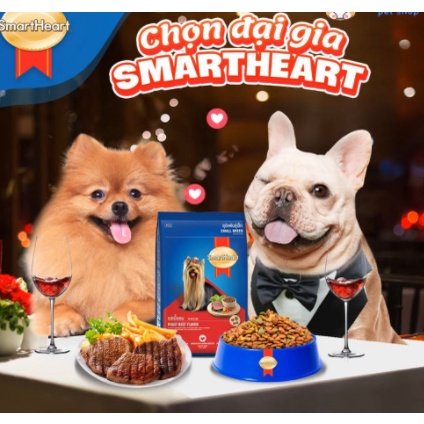 SmartHeart Small breeds roast beef flavor-Thức ăn hạt cho chó nhỏ vị bò nướng