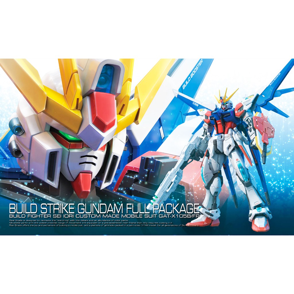 Mô hình lắp ráp Gundam Bandai RG 23 Build Strike Gundam Full Package