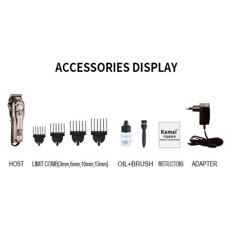 Tông Đơ Cắt Tóc Kemei KM-2618 Có Màn Hình Hiển Thị LCD