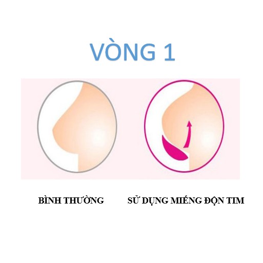 Miếng Dán Ngực Đệm Tim Nâng Ngực Độn Ngực 2cm Căng Tròn Tái Sử Dụng PK07