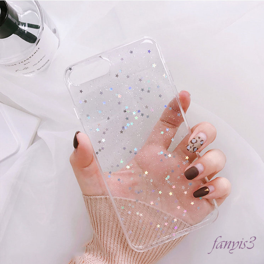 ốp điện thoại Trong Suốt Họa Tiết Ngôi Sao Lấp Lánh Cho Iphone Se 2020 11 Pro Max X Xr Xs Max 8 7 6 6s Plus | BigBuy360 - bigbuy360.vn