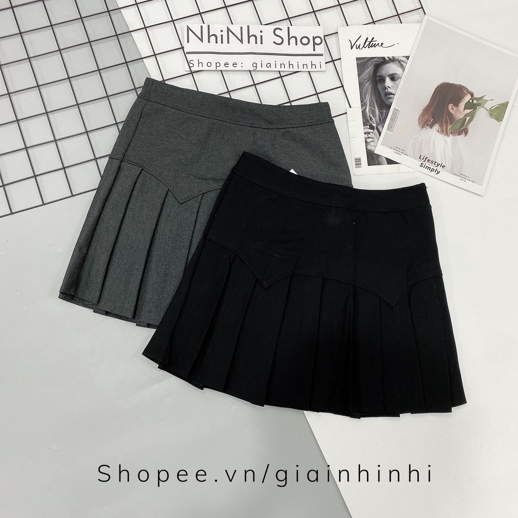 Chân váy xếp ly cạp cao có lót quần, Chân váy xòe dáng ngắn thể thao CV06 - NhiNhi Shop | BigBuy360 - bigbuy360.vn