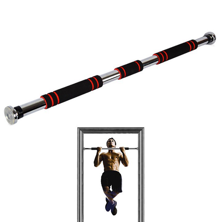 Xà đơn treo tường gắn cửa kích thước 80-130cm có thể tùy chỉnh phù hợp tập gym tại nhà tăng cơ bắp