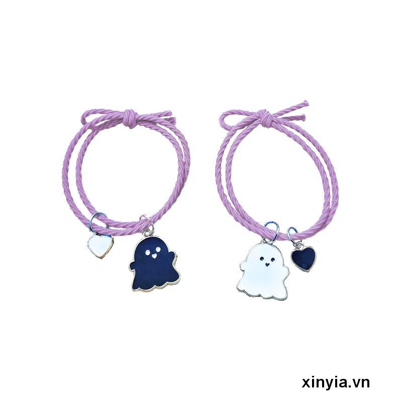 Set 2 Vòng Tay Cặp Đôi Mặt Hình Ma Dễ Thương