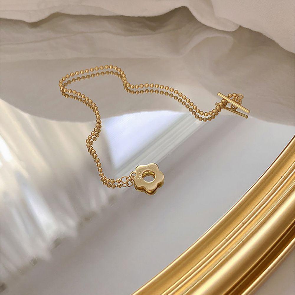 Vòng Cổ Choker Bằng Hợp Kim Thiết Kế Đục Lỗ Đơn Giản Phong Cách Hàn Quốc Cho Nữ