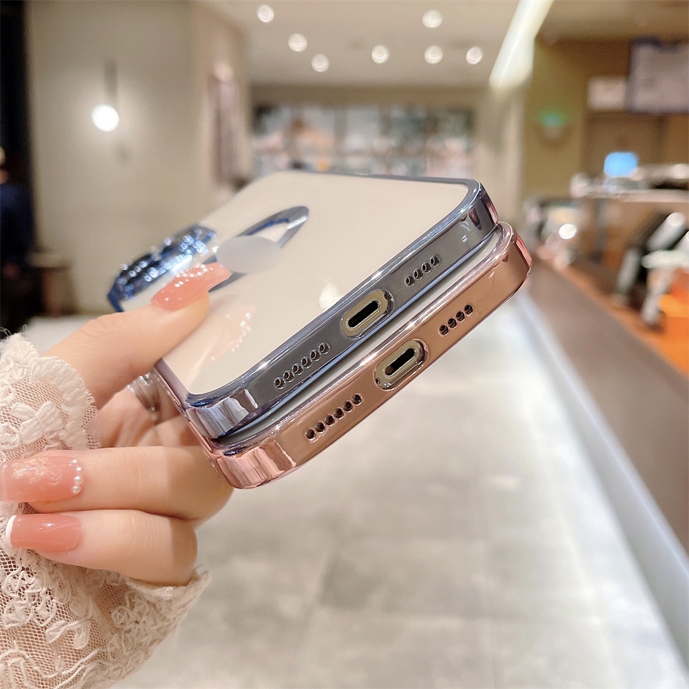Ốp Điện Thoại Viền Vuông Mạ Điện Cho iPhone 13 12 11 Pro Max TPU XS Max XR X 8 7 Plus