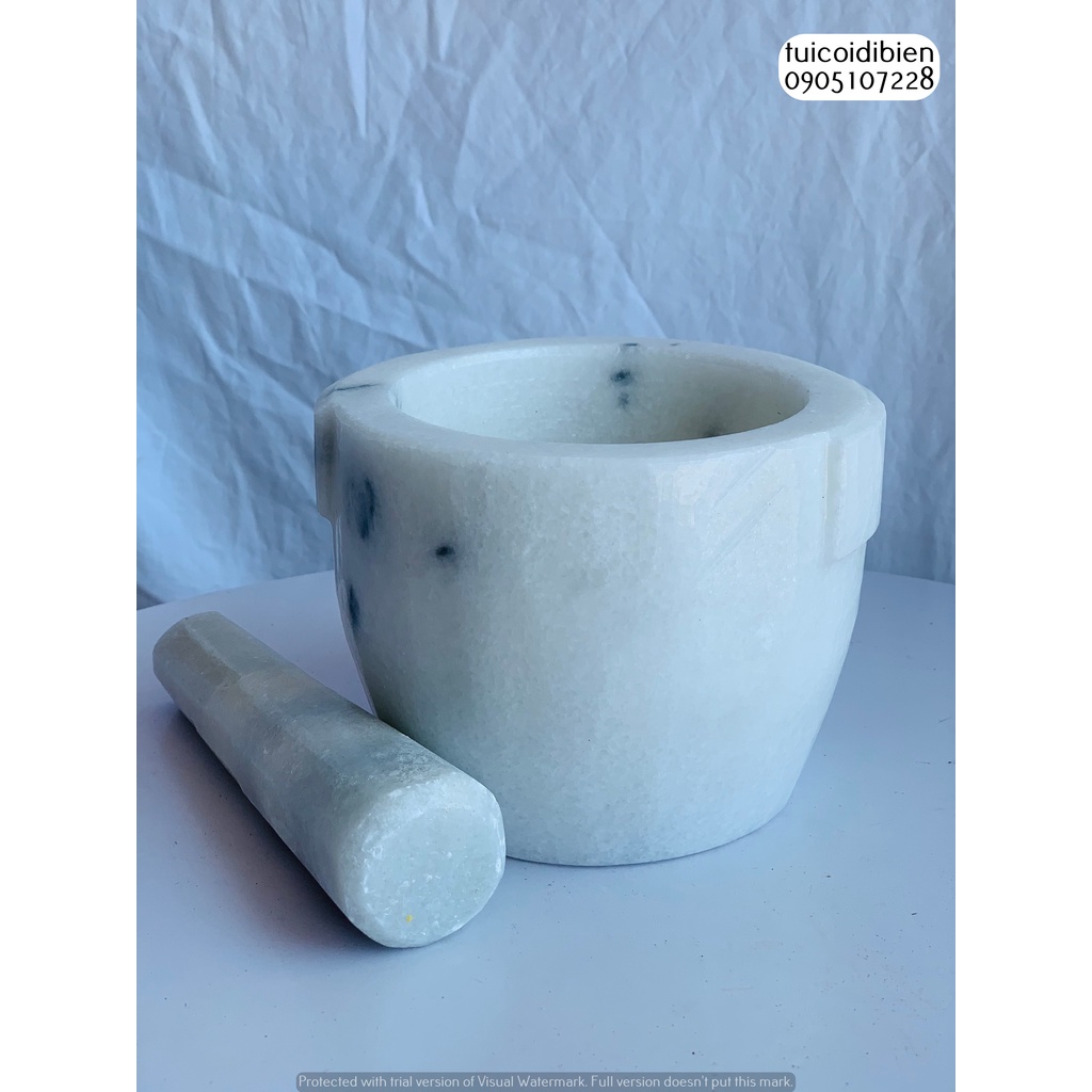 Cối Đá Tự Nhiên Nguyên Khối Dùng Giã Hành Tỏi, Giã Cua, Quết Chả Tiện Lợi Cho Người Dùng, KT 10cm, 12cm, 14cm, 16cm