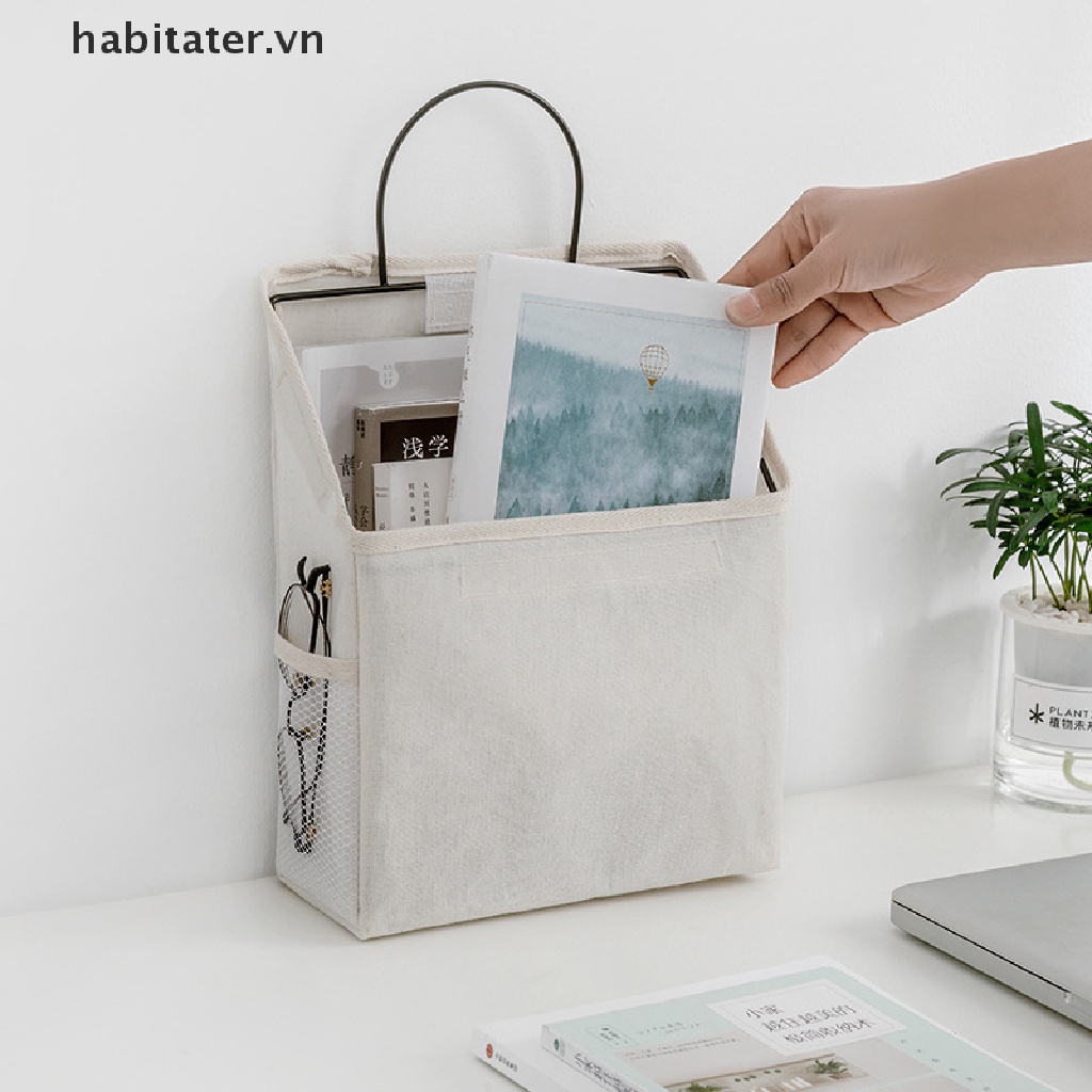 Giá Đỡ Tạp Chí / Tạp Chí / Tạp Chí Bằng Vải Cotton Lanh Treo Tường Tiện Dụng