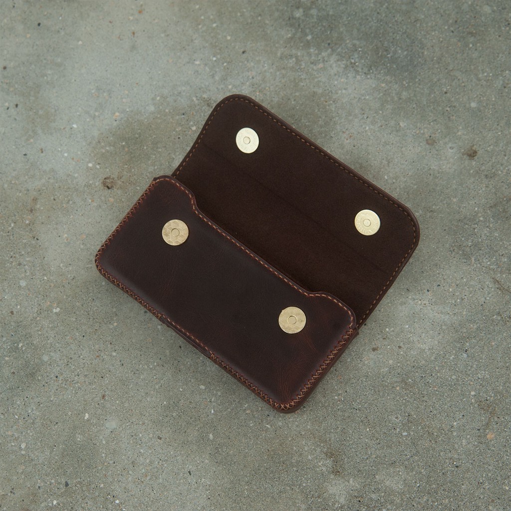 Bao điện thoại kép cho 2 máy - Bao da đeo hông handmade thủ công - Da thật nhập khẩu