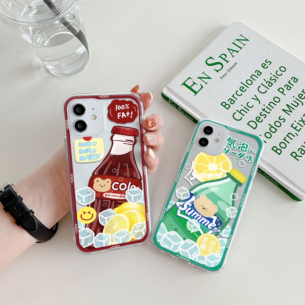 Ốp Điện Thoại Mềm Hình Nước Chanh / cola Cho Iphone 11 Pro Max 12 Pro Max 13 Pro Max Mini 6 7 8 6 7plus Se 2020 X Xs Xr 5 4