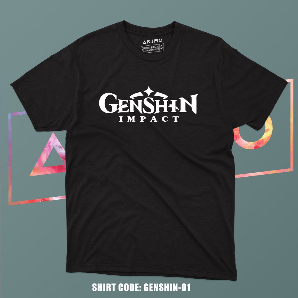 Áo thun game GENSHIN IMPACT mẫu mới 2 màu đen trắng cực chất