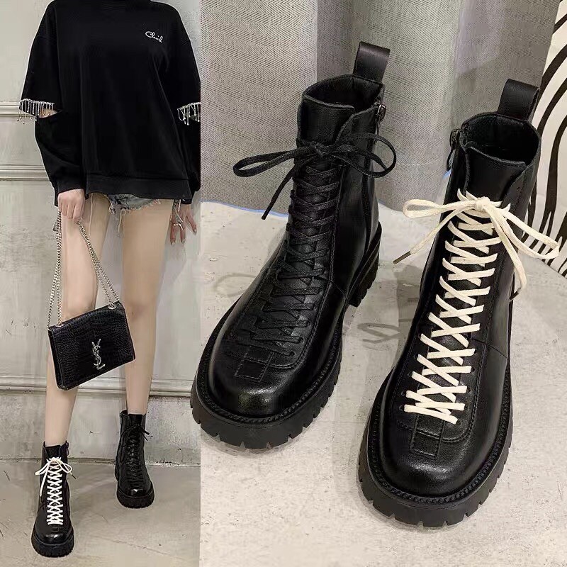 {ORDER} Giày Boot ulzzang nhiều dây Bốt Martin Đế Dày Kiểu Anh Thời Trang Thu Đông 2020 Cho Nữ boot | BigBuy360 - bigbuy360.vn