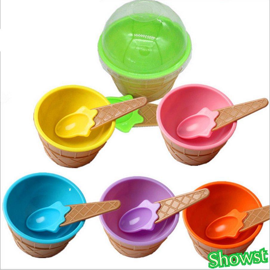 Bộ tô và muỗng dùng để làm đồ chơi slime DIY cho bé