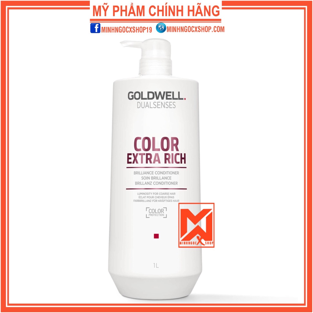 Dầu gội xả giữ màu nhuộm GOLDWELL COLOR EXTRA RICH 1000ml chính hãng