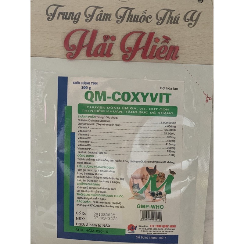 100g QM COXYVIT - chuyên dùng úm gà, vịt, ngan, cút con