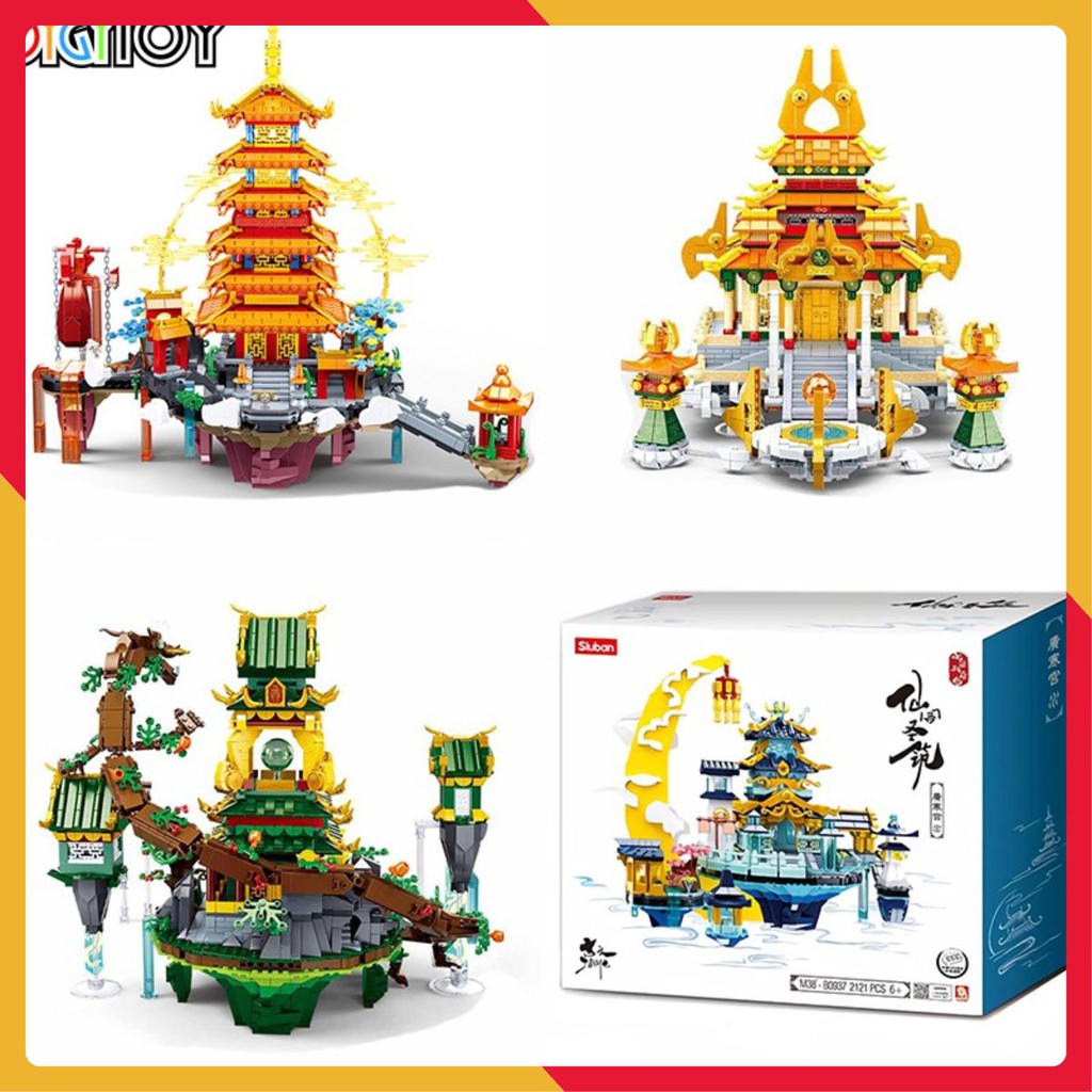 [ẢNH THẬT] 🎲 Lego 🎲Kiến Trúc Thần Thoại  - SLUBAN Architecture - Đồ chơi lắp ráp, mô hình kiến trúc, nhà cửa, 2400+ mảnh