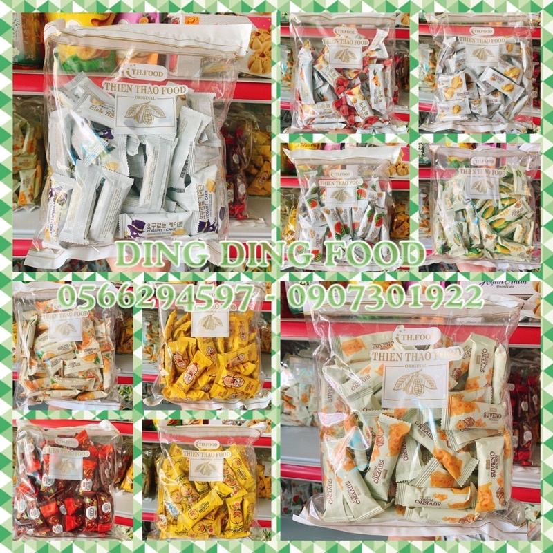 [ 500g ] Bánh Sữa Chua Xốp Giòn Mix Vị (50 Cái Hơn)| Bánh Xốp Suveno| Bánh Sữa Chua Mix Vị| Ăn Vặt - DING DING FOO