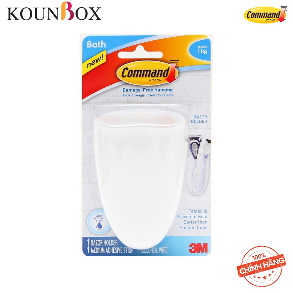 Móc treo dao cạo 1kg vỉ 1cái Command 3M BATH 16