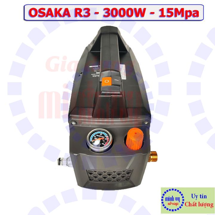 Máy xịt rửa điều hòa- máy rửa xe chỉnh áp Osaka R3 - 3000W - Dây 15 mét TẶNG kèm béc rửa máy lạnh