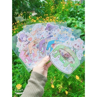 GÓI 3 TỜ STICKER DÁN MẪU CHIBI
