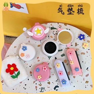 Lược cầm tay mini kèm gương gấp gọn