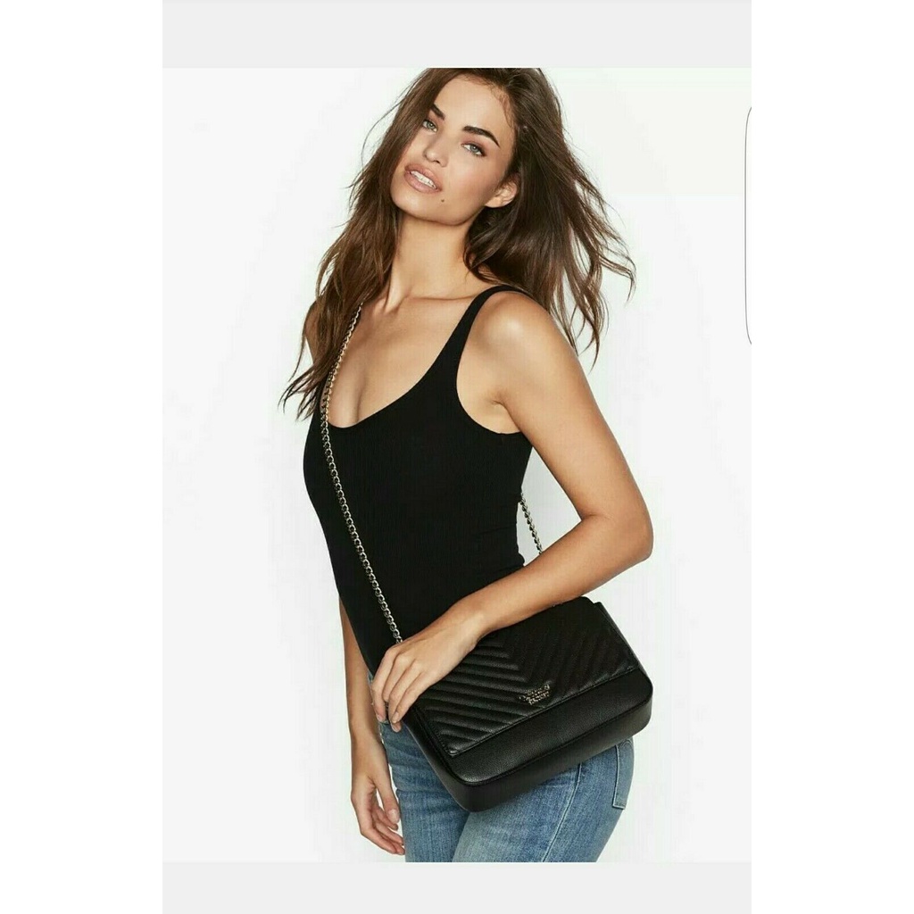 TÚI ĐEO VAI/ĐEO CHÉO NỮ MÀU ĐEN VICTORIA'S SECRET