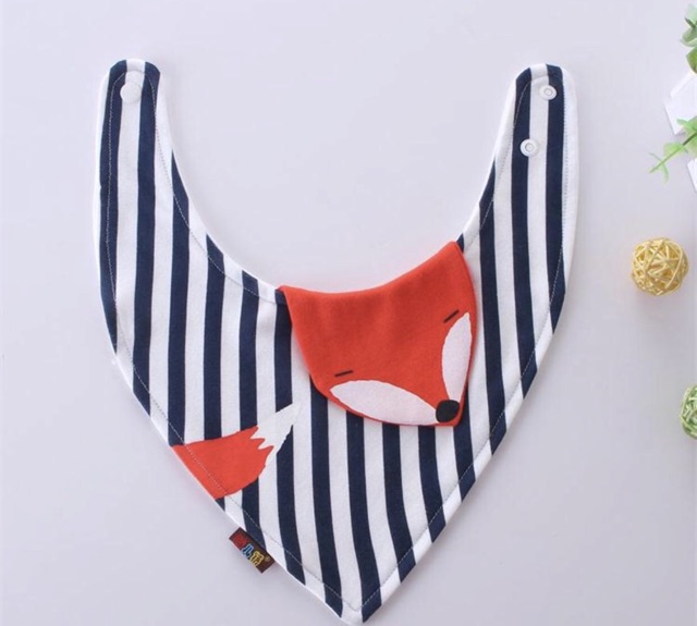 Yếm ăn dặm tam giác SKIDS hình thú ngộ nghĩnh cho bé