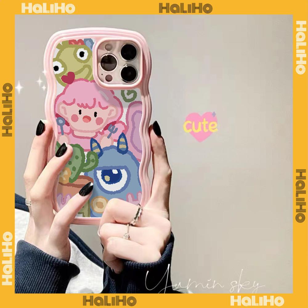 iPhone Case Candy Color Wave 2-in-1 Silicone Soft Case Airbag Shockproof Protection Camera Cartoon Cute Compatible For iPhone 11 Pro Max 13 Pro Max 12 Pro Max 7Plus xr XS Max