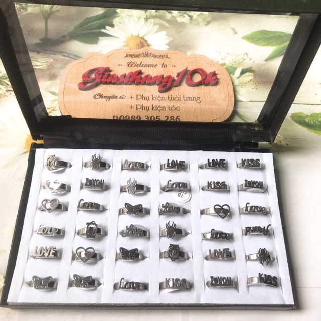 Hộp 36 nhẫn nam