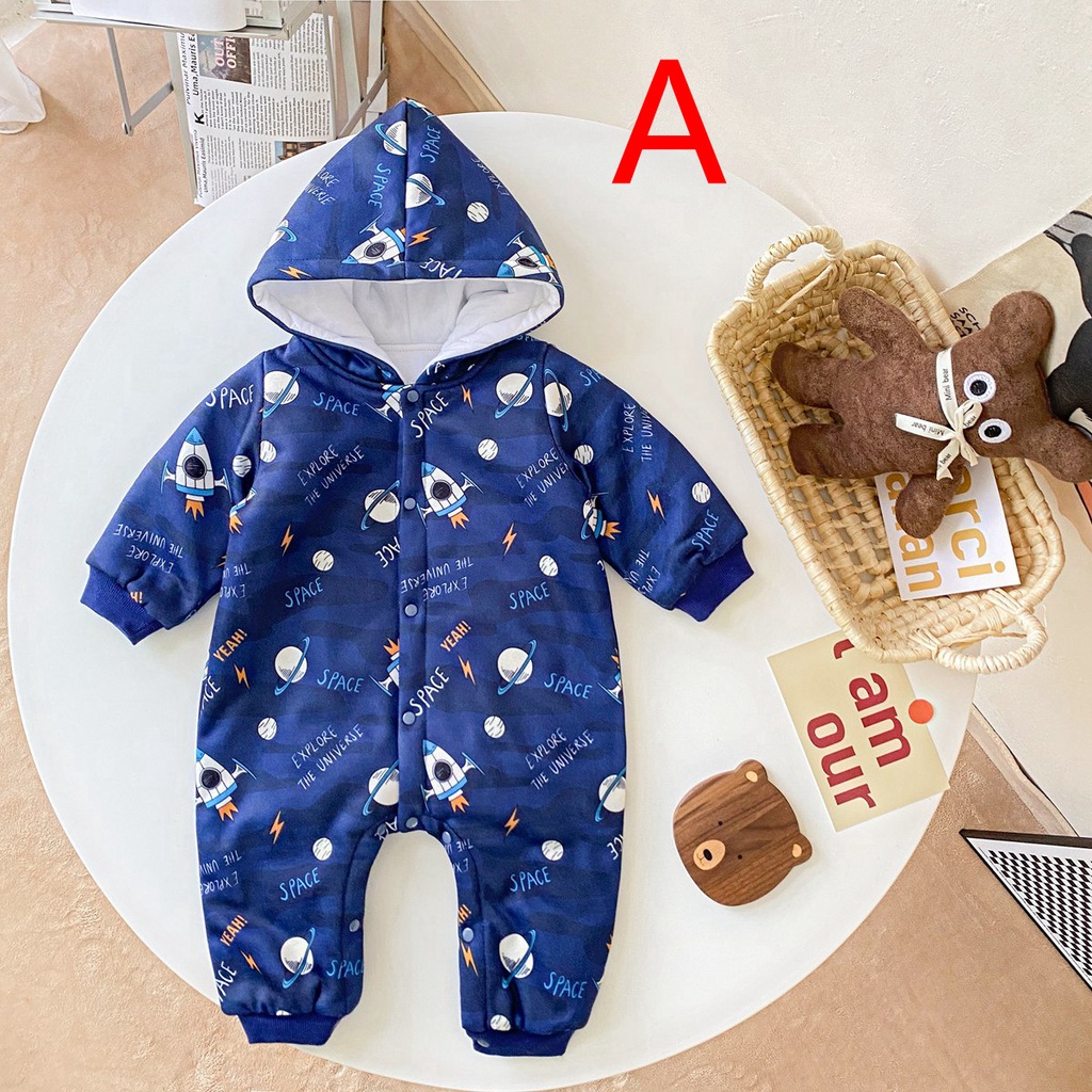 Sanlutoz Bộ Áo Liền Quần Tay Dài Dễ Thương Thời Trang Mùa Đông Cho Bé Sơ Sinh