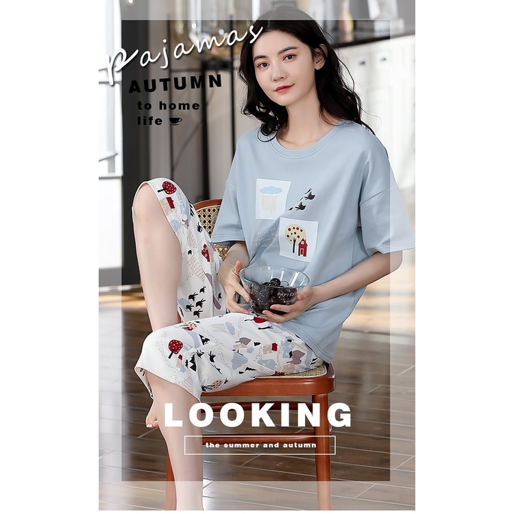 Đồ mặc nhà nữ đáng yêu chất thun cotton 100% BA5018 | BigBuy360 - bigbuy360.vn