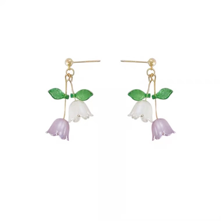 Khuyên Tai Hình Hoa Phong Cách Mori Đơn Giản Cho Nữ