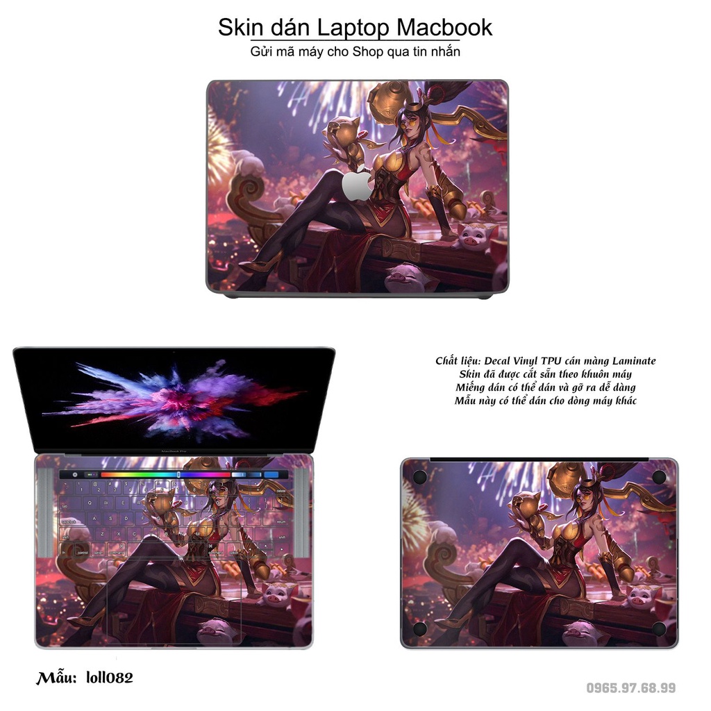 Skin dán Macbook mẫu Liên Minh Huyền Thoại (đã cắt sẵn, inbox mã máy cho shop)