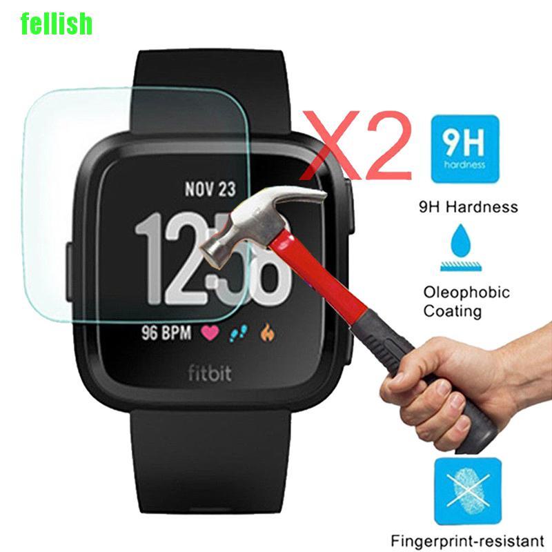 Set 2 Kính Cường Lực Cao Cấp Bảo Vệ Màn Hình Đồng Hồ Thông Minh Fitbit Versa