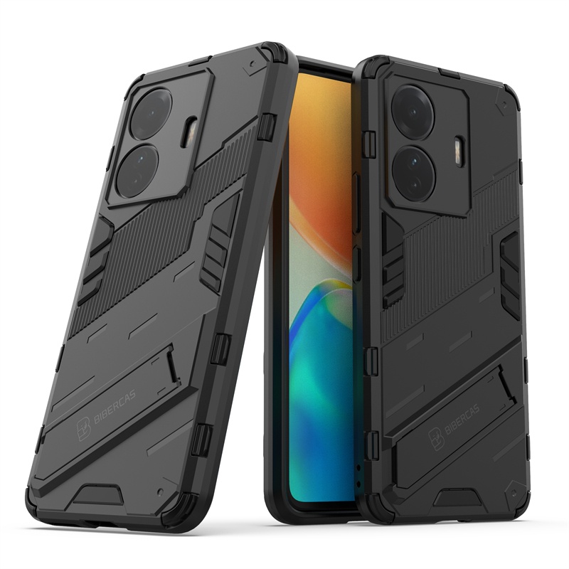 Ốp Điện Thoại Cứng Kiểu Giáp Chống Sốc Có Khung Bảo Vệ Camera Cho Vivo T1 Pro T1X Y55 5G