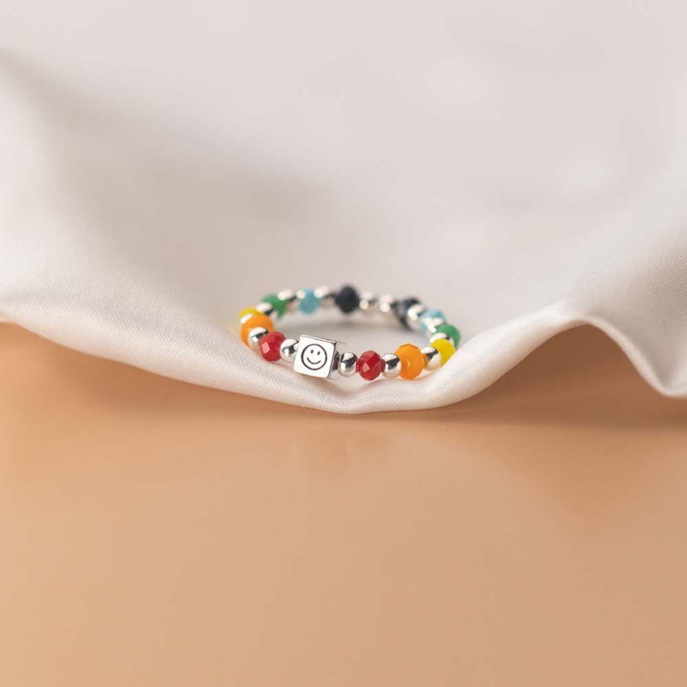 Nhẫn Hình Mặt Cười VANES1 Phong Cách Hàn Quốc Dành Cho Nữ