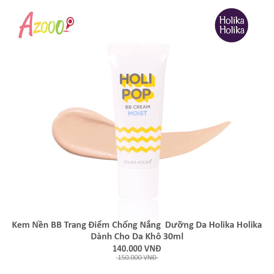 Kem nền BB trang điểm chống nắng dưỡng da Holika Holika 30ml (Dành cho da khô_Moisture)